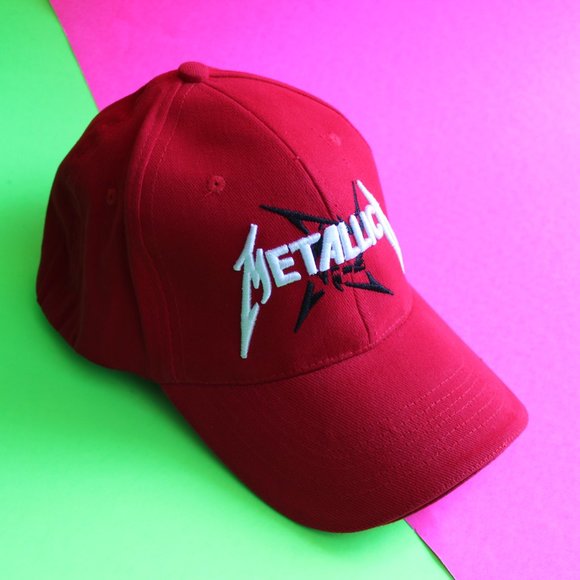 **SOLD**Metallica Red Embroidered Hat - Picture 3 of 5